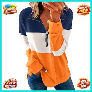 Women's Crewneck Pullover Sweatshirt Casual Long Sleeve Loose Fit